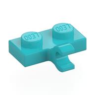 Plate Special 1 × 2 with Clip Horizontal on Side Medium Azure