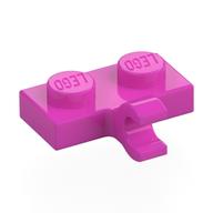 Plate Special 1 × 2 with Clip Horizontal on Side Dunkelrosa