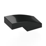 Brick Curved 2 × 1 No Studs [1/2 Bow] Black