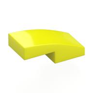 Brick Curved 2 × 1 No Studs [1/2 Bow] Vibrant Yellow
