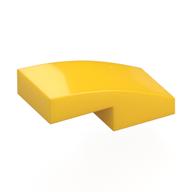 Brick Curved 2 × 1 No Studs [1/2 Bow] Gelb