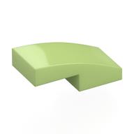 Brick Curved 2 × 1 No Studs [1/2 Bow] Gelbgrün