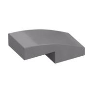 Brick Curved 2 × 1 No Studs [1/2 Bow] Flat Silver