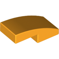Brick Curved 2 × 1 No Studs [1/2 Bow] Bright Light Orange