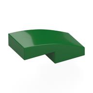 Brick Curved 2 × 1 No Studs [1/2 Bow] Grün