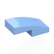 Brick Curved 2 × 1 No Studs [1/2 Bow] Bright Light Blue