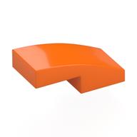 Brick Curved 2 × 1 No Studs [1/2 Bow] Orange
