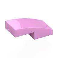 Brick Curved 2 × 1 No Studs [1/2 Bow] Bright Pink
