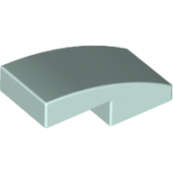 Brick Curved 2 × 1 No Studs [1/2 Bow] Light Aqua