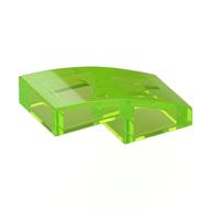 Brick Curved 2 × 1 No Studs [1/2 Bow] Trans-Bright Green