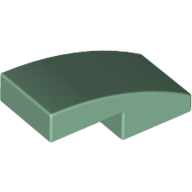 Brick Curved 2 × 1 No Studs [1/2 Bow] Sandgrün
