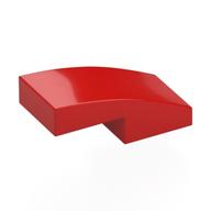 Brick Curved 2 × 1 No Studs [1/2 Bow] Red