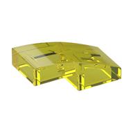 Brick Curved 2 × 1 No Studs [1/2 Bow] Trans-Yellow