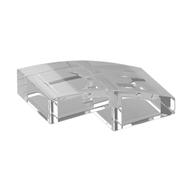 Brick Curved 2 × 1 No Studs [1/2 Bow] Transparent