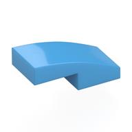 Brick Curved 2 × 1 No Studs [1/2 Bow] Mittelblau