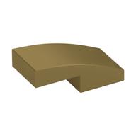 Brick Curved 2 × 1 No Studs [1/2 Bow] Metallic-Gold