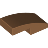 Brick Curved 2 × 1 No Studs [1/2 Bow] Mittelnougat