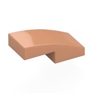 Brick Curved 2 × 1 No Studs [1/2 Bow] Nougat