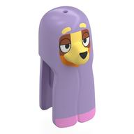 Minifig Head Special Dog with Blanket Lavender with Brown Face, Bright Light Yellow Nose, Eyebrows print Lavendel