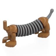 Animal Body Dog with Light Bluish Grey Slinky in Center, Tail Pattern Mittelnougat