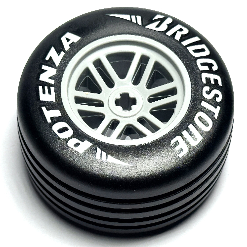 Wheel Rim 50 × 27 With Black Tyre with White 'BRIDGESTONE POTENZA' print Light Bluish Gray