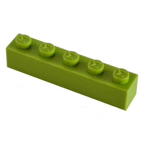 Modulex Stein 1 × 5 mit M auf Noppe