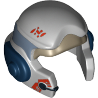 Helmet Rebel with Check Protectors with A-wing Pilot Snad Blue Band Print Hellblaugrau