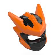 Wrap with Orange Spikes pattern Black