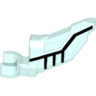 Wing with Clip with Black Lines Print (Left) Transparent-Hellblau