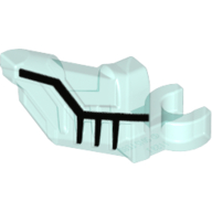 Wing with Clip with Black Lines Print (Right) Trans-Light Blue