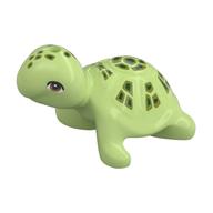 Animal, Turtle with Bright Green Shell, Dark Green Spots print Gelbgrün
