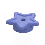 Tile, Star with Stud Holder, Pin Hole Blauviolett