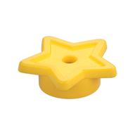 Tile, Star with Stud Holder, Pin Hole Yellow