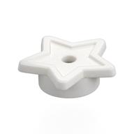 Tile, Star with Stud Holder, Pin Hole White