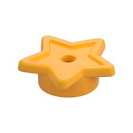 Tile, Star with Stud Holder, Pin Hole Bright Light Orange
