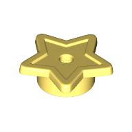 Tile, Star with Stud Holder, Pin Hole Bright Light Yellow