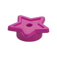 Tile, Star with Stud Holder, Pin Hole Magenta
