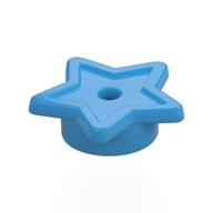 Tile, Star with Stud Holder, Pin Hole Dunkelazur
