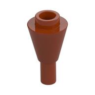 Cone 1 × 1 Inverted with Bar at Bottom (Ice Cream Cone) Dark Orange