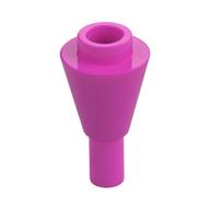 Cone 1 × 1 Inverted with Bar at Bottom (Ice Cream Cone) Dark Pink