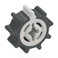 Technic Gear Stepper 9 Tooth with Dark Bluish Grey Teeth pattern Weiß