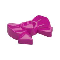Headwear Accessory Bow with Heart, Long Ribbon and Pin Magenta