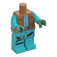 Minifig Body with SMART Tag, Greedo Medium Nougat