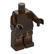 Minifig Body with SMART Tag, Chewbacca Dunkelbraun