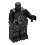 Minifig Body with SMART Tag, Darth Vader Schwarz