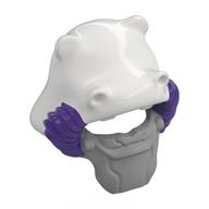 Headwear, Hippo Head, Dark Purple Hoses, Flat Silver Facemask pattern Dark Purple