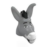Animal, Head, Donkey with Black Mane pattern, White Nose, Black Eyebrows print Light Bluish Gray