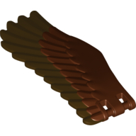 Tier-Körperteil, Vogel, Adlerflügel - rechts mit dunkelbraunen Federn (bedruckt) in Rotbraun