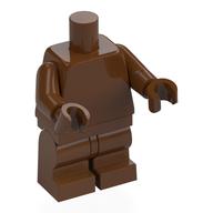 Minifig Body with SMART Tag, Medium Legs, Plain Reddish Brown / Ewok Rotbraun