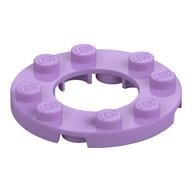 Plate Round 4 × 4 with 2 × 2 Round Opening Medium Lavender